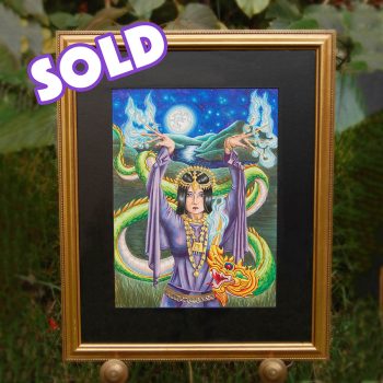 SOLD - 9 of Wands - Original Marker Drawing