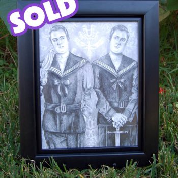 SOLD - Tweedle Dee & Tweedle Dum - Original Pencil Drawing