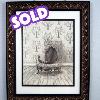 SOLD - Cheshire Cat - Original Pencil Drawing