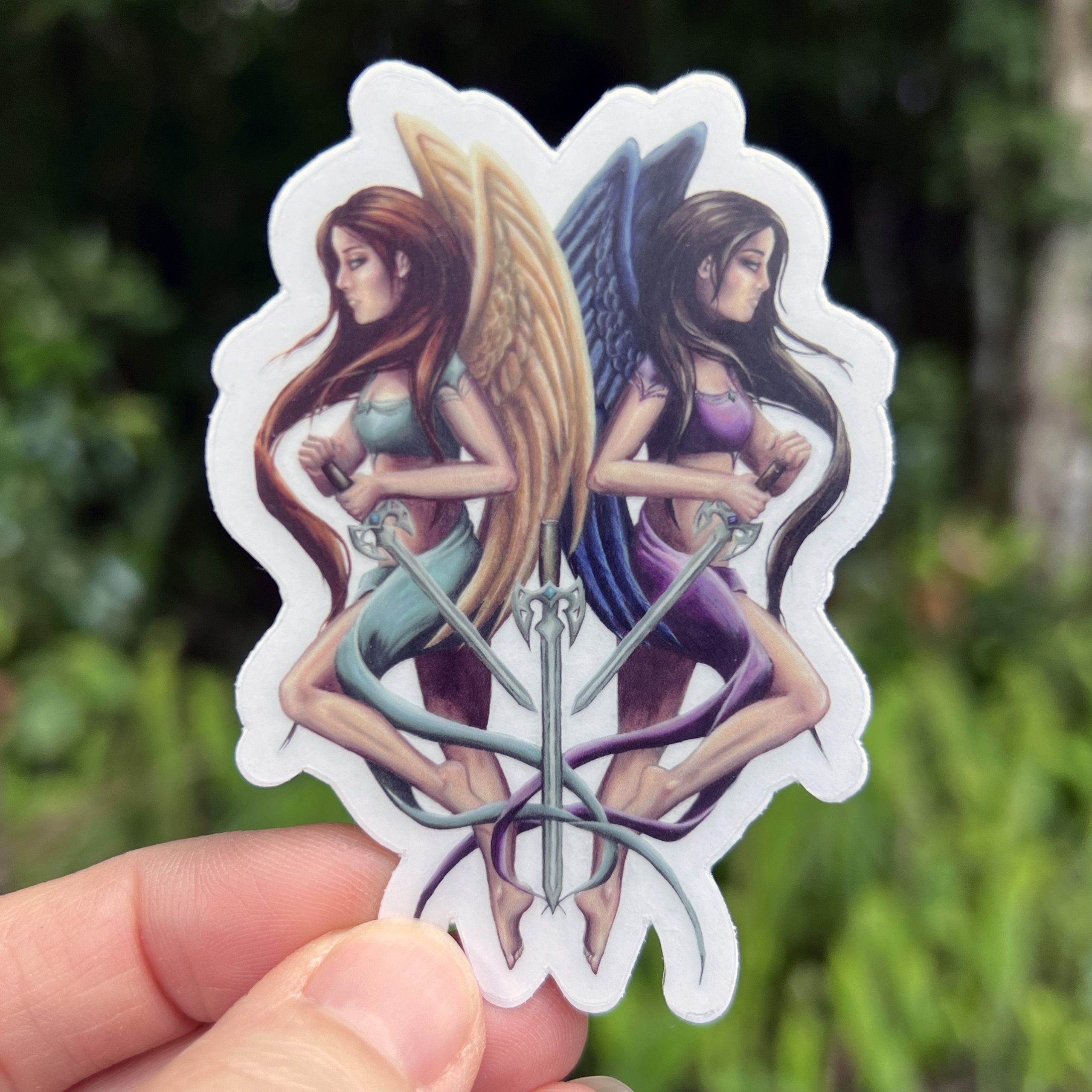 5 of Swords Tarot Sticker - Image 2