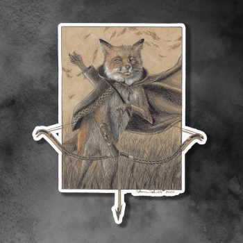 Fox Warrior Sticker