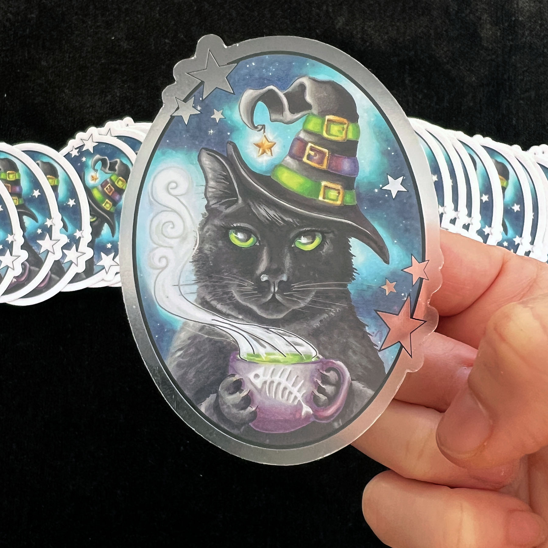 Witch Cat Sticker - Image 3