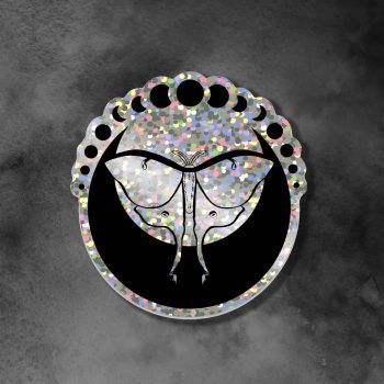 Luna Moth Glitter Sticker