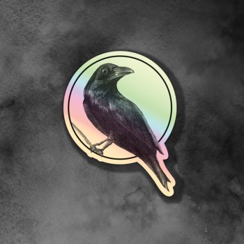 Raven Holographic Sticker