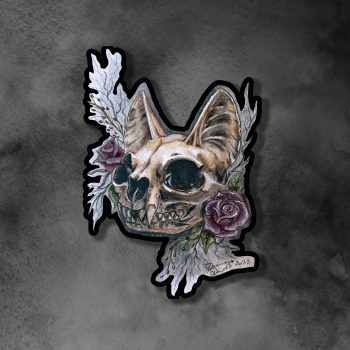 Cat Skull Sticker