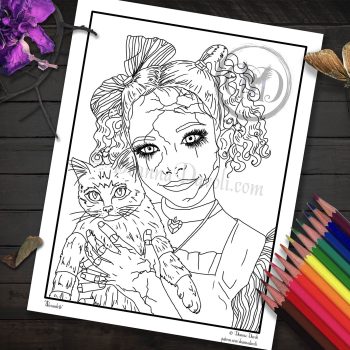 Alexandrite June Birthstone Broken Doll - Coloring Page