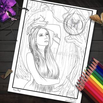 Ancient Dryad - Coloring Page