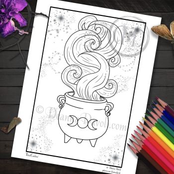 Astral Cauldron - Coloring Page