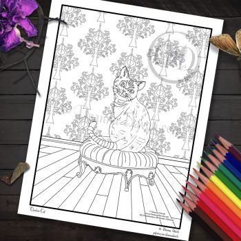 Cheshire Cat - Coloring Page