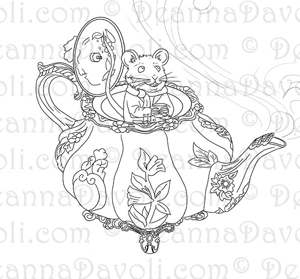 Dormouse - Coloring Page - Image 3