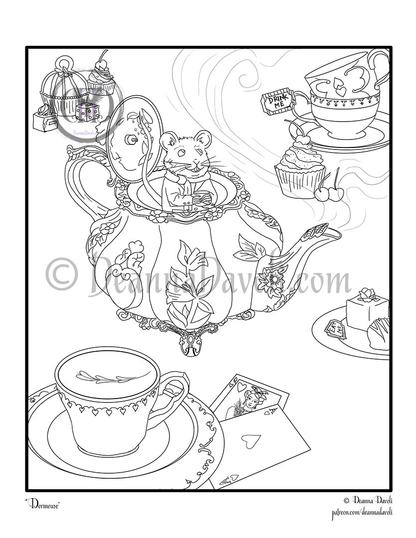 Dormouse - Coloring Page - Image 2