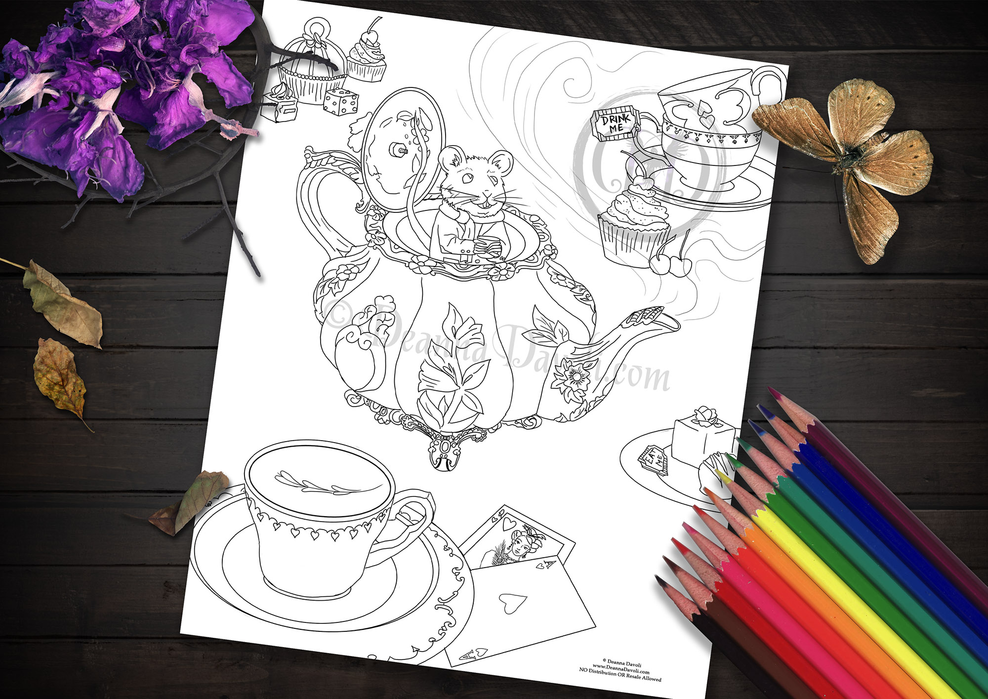 Dormouse - Coloring Page