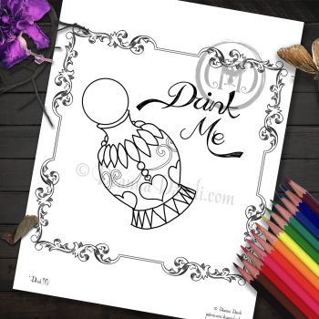 Drink Me - Coloring Page