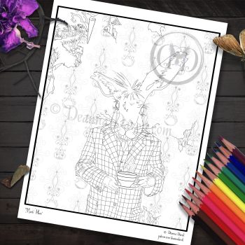 March Hare - Coloring Page