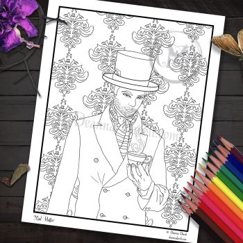 Mad Hatter - Coloring Page