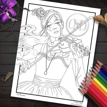 Pink Tourmaline October Birthstone Broken Doll - Coloring Page