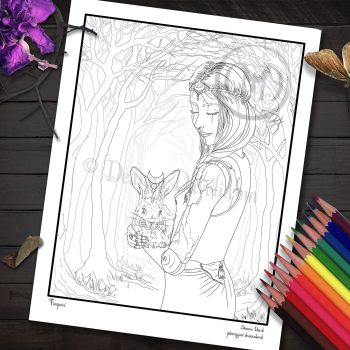 Turquoise December Birthstone Broken Doll - Coloring Page