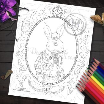 White Rabbit - Coloring Page