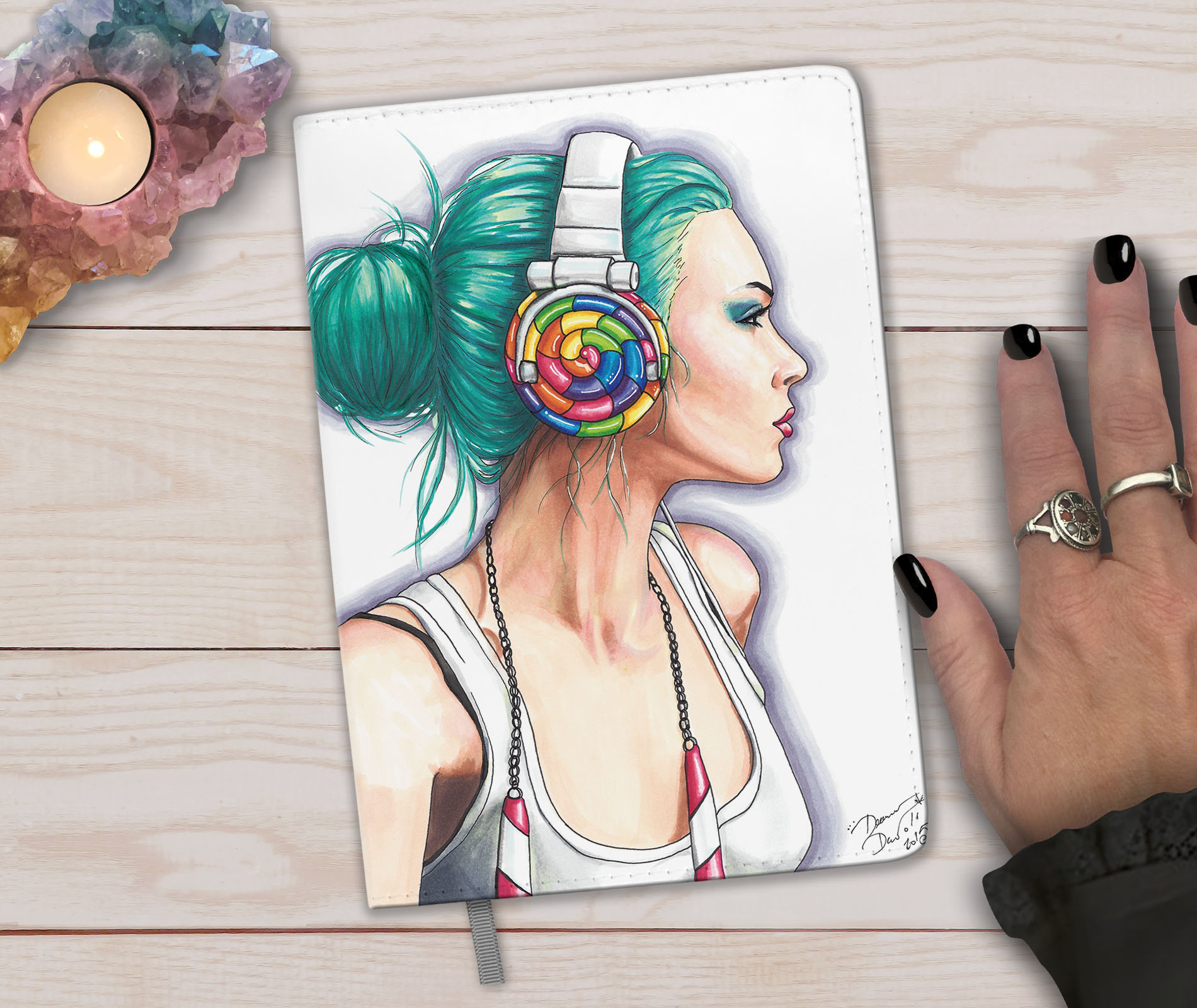 Candy Headphone Girl Journal - Image 3