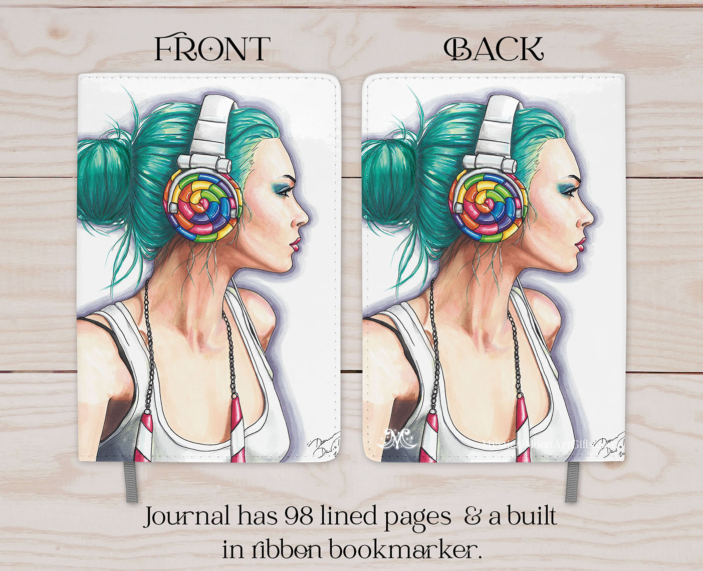 Candy Headphone Girl Journal - Image 2