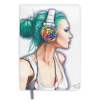 Candy Headphone Girl Journal