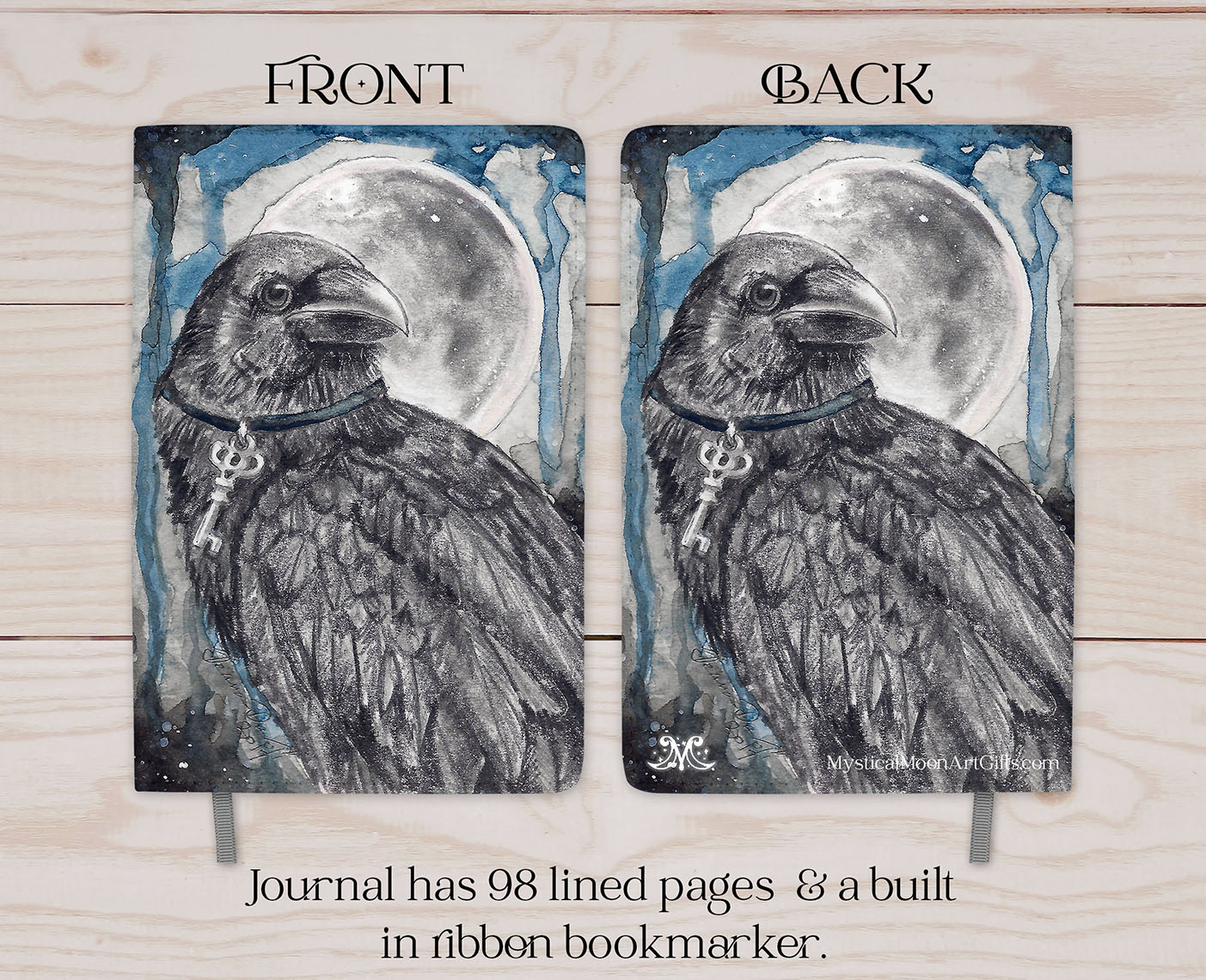 Raven with Full Moon Journal - Image 2