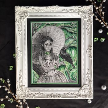 Emerald - Original Mixed Media Drawing