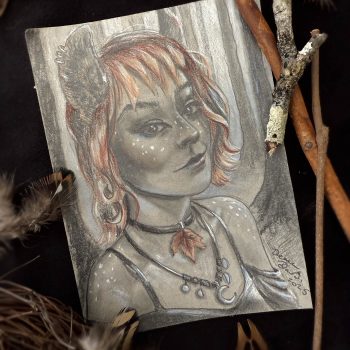 Fawn Girl - Original Pencil Drawing