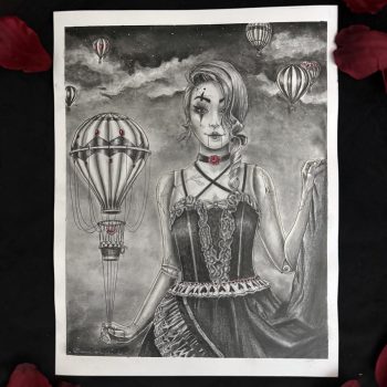 Ruby - Original Mixed Media Drawing
